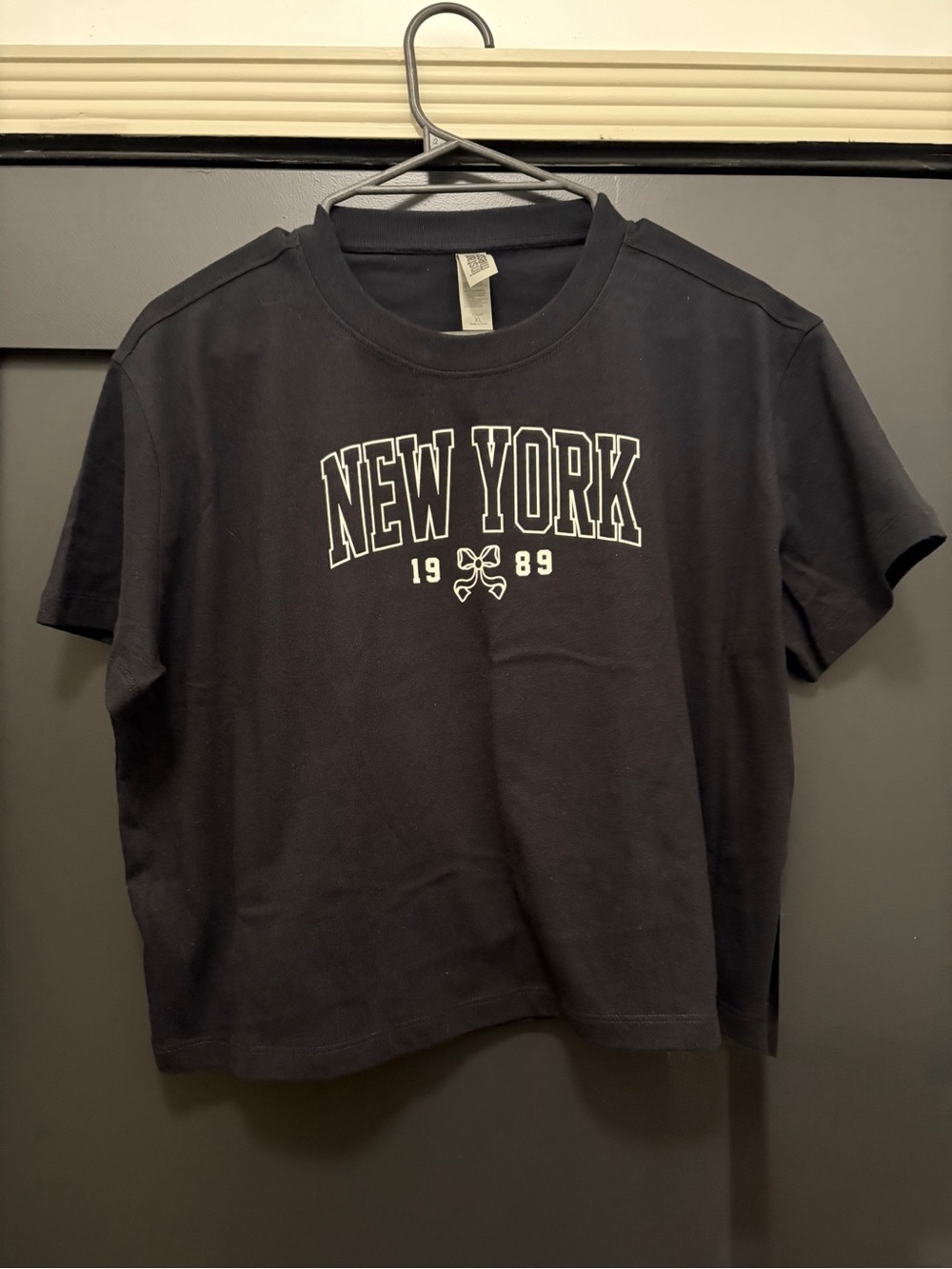 Black "New York 1989" Graphic Kids Tee